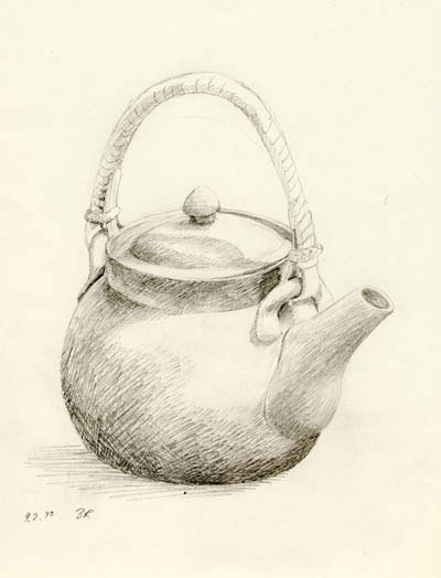 Bild: Teekännchen (Bleistifzeichnung)