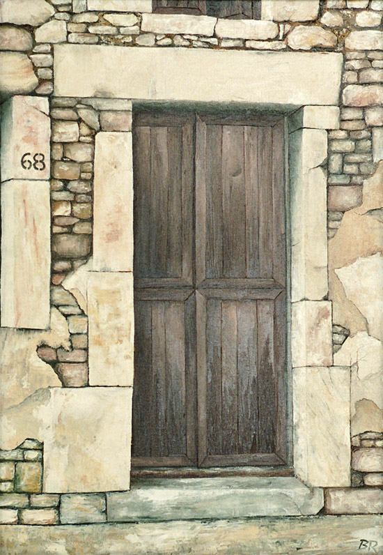 Gemälde "Haustür 68"