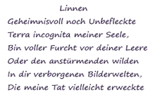 Gedicht: Linnen